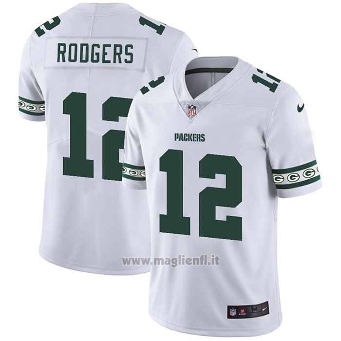 Maglia NFL Limited Green Bay Packers Rodgers Team Logo Fashion Bianco